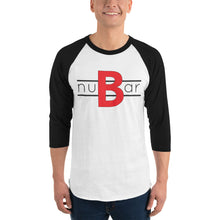 Load image into Gallery viewer, nuBar Original Logo 3/4 Sleeve Baseball T-Shirt - Black on Light
