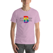 Load image into Gallery viewer, nuBar Rainbow Logo Short-Sleeve Unisex T-Shirt - Black on Light
