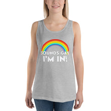 Load image into Gallery viewer, Sounds Gay! Unisex Tank Top
