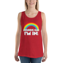 Load image into Gallery viewer, Sounds Gay! Unisex Tank Top
