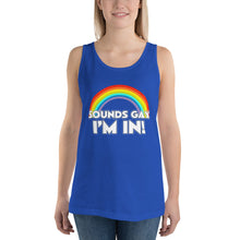 Load image into Gallery viewer, Sounds Gay! Unisex Tank Top

