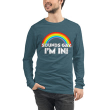 Load image into Gallery viewer, Sounds Gay! Unisex Long Sleeve Tee
