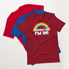Load image into Gallery viewer, Sounds Gay! Men's Short-Sleeved T-Shirt
