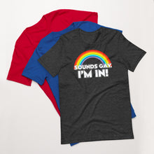 Load image into Gallery viewer, Sounds Gay! Men's Short-Sleeved T-Shirt
