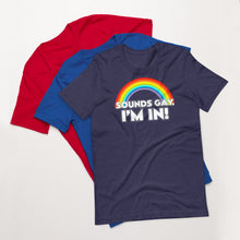 Load image into Gallery viewer, Sounds Gay! Men's Short-Sleeved T-Shirt
