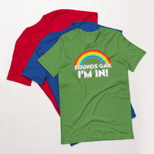 Load image into Gallery viewer, Sounds Gay! Men's Short-Sleeved T-Shirt
