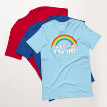 Load image into Gallery viewer, Sounds Gay! Men's Short-Sleeved T-Shirt
