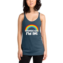 Load image into Gallery viewer, Women's Racerback Sounds Gay! Tank
