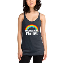 Load image into Gallery viewer, Women's Racerback Sounds Gay! Tank
