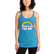 Load image into Gallery viewer, Women's Racerback Sounds Gay! Tank
