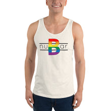 Load image into Gallery viewer, nuBar Rainbow Logo Unisex Tank Top - Black on Light
