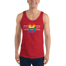Load image into Gallery viewer, nuBar Rainbow Logo Unisex Tank Top - White on Dark
