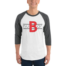 Load image into Gallery viewer, nuBar Original Logo 3/4 Sleeve Baseball T-Shirt - Black on Light
