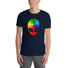 Load image into Gallery viewer, Rainbow Alien Head Short-Sleeve T-Shirt
