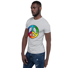 Load image into Gallery viewer, Rainbow Peace Symbol Short-Sleeve T-Shirt

