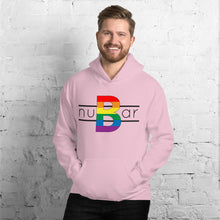 Load image into Gallery viewer, nuBar Rainbow Logo Unisex Hoodie - Black on Light

