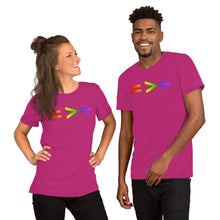 Load image into Gallery viewer, Equals is Greater Short Sleeve Unisex T-Shirt
