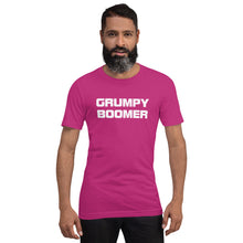 Load image into Gallery viewer, Grumpy Boomer Short Sleeve T-Shirt - White on Dark
