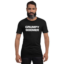 Load image into Gallery viewer, Grumpy Boomer Short Sleeve T-Shirt - White on Dark
