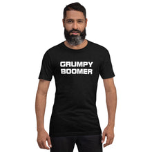 Load image into Gallery viewer, Grumpy Boomer Short Sleeve T-Shirt - White on Dark
