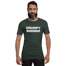 Load image into Gallery viewer, Grumpy Boomer Short Sleeve T-Shirt - White on Dark
