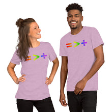 Load image into Gallery viewer, Equals is Greater Short Sleeve Unisex T-Shirt
