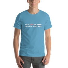 Load image into Gallery viewer, Gay in Here Short Sleeve T-Shirt - White on Dark
