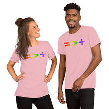 Load image into Gallery viewer, Equals is Greater Short Sleeve Unisex T-Shirt
