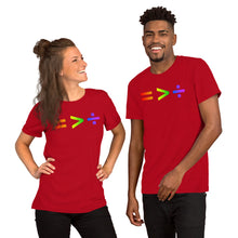 Load image into Gallery viewer, Equals is Greater Short Sleeve Unisex T-Shirt
