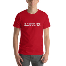 Load image into Gallery viewer, Gay in Here Short Sleeve T-Shirt - White on Dark
