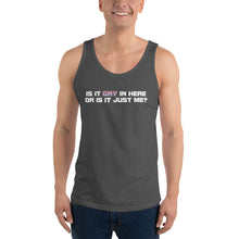 Load image into Gallery viewer, Gay in Here Tank Top - White on Dark
