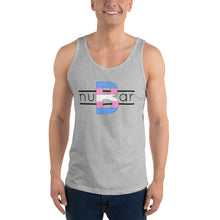 Load image into Gallery viewer, nuBar Trans Pride Logo Unisex Tank Top - Black on Light
