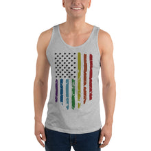 Load image into Gallery viewer, Cannabis Pride Unisex Tank Top - Black on Light
