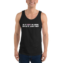 Load image into Gallery viewer, Gay in Here Tank Top - White on Dark
