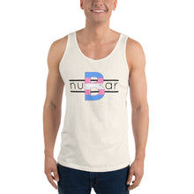Load image into Gallery viewer, nuBar Trans Pride Logo Unisex Tank Top - Black on Light
