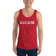Load image into Gallery viewer, Gay in Here Tank Top - White on Dark
