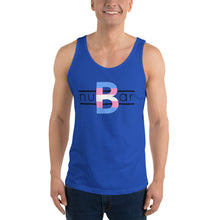 Load image into Gallery viewer, nuBar Trans Pride Logo Unisex Tank Top - Black on Light
