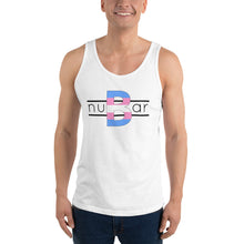 Load image into Gallery viewer, nuBar Trans Pride Logo Unisex Tank Top - Black on Light
