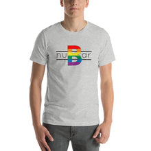 Load image into Gallery viewer, nuBar Rainbow Logo Short-Sleeve Unisex T-Shirt - Black on Light
