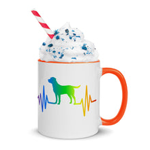 Load image into Gallery viewer, Rainbow Labrador Heartbeat Mug
